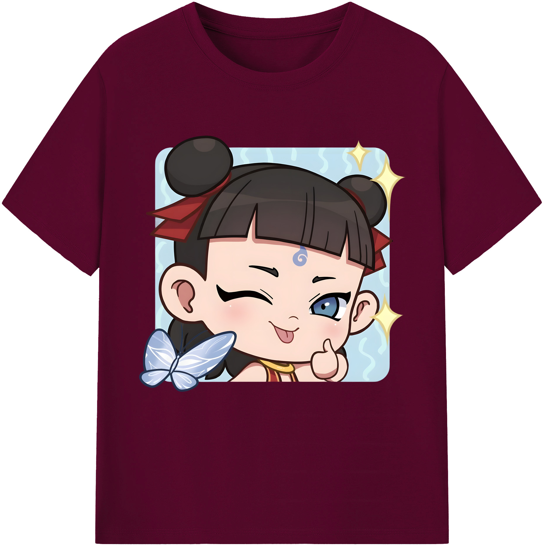 （画像用） Ne Zha 2 ナタ 魔童の大暴れ レディースカジュアルプリントTシャツ（綿100％）